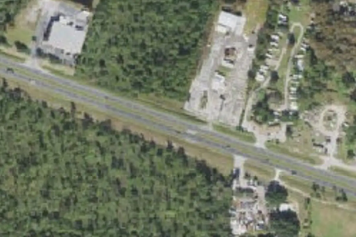Aerial view of Village Inn Motel & RV Park