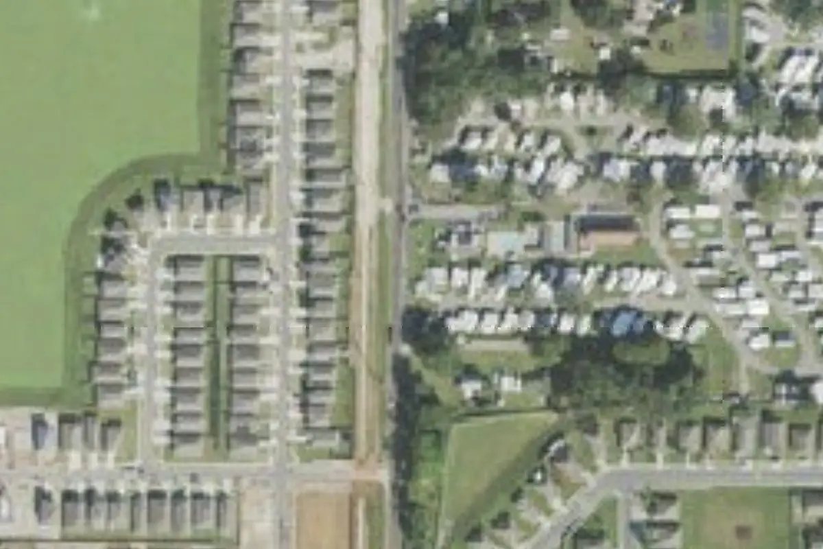 Aerial view of Baker Acres RV Community