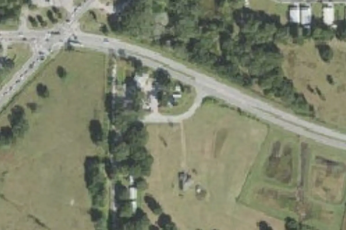 Aerial view of Clydes Cottages