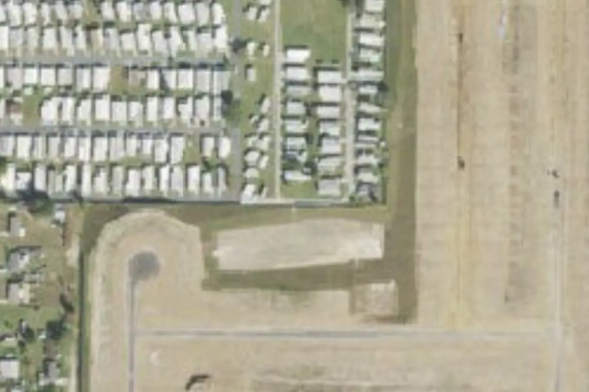 Aerial view of Keene's Adult Mobile Home Park