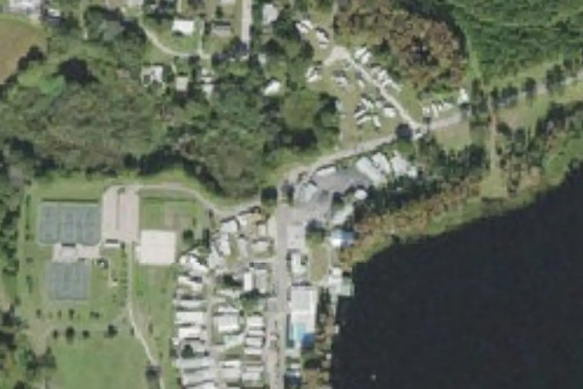 Aerial view of Lake Como Family Nudist Resort