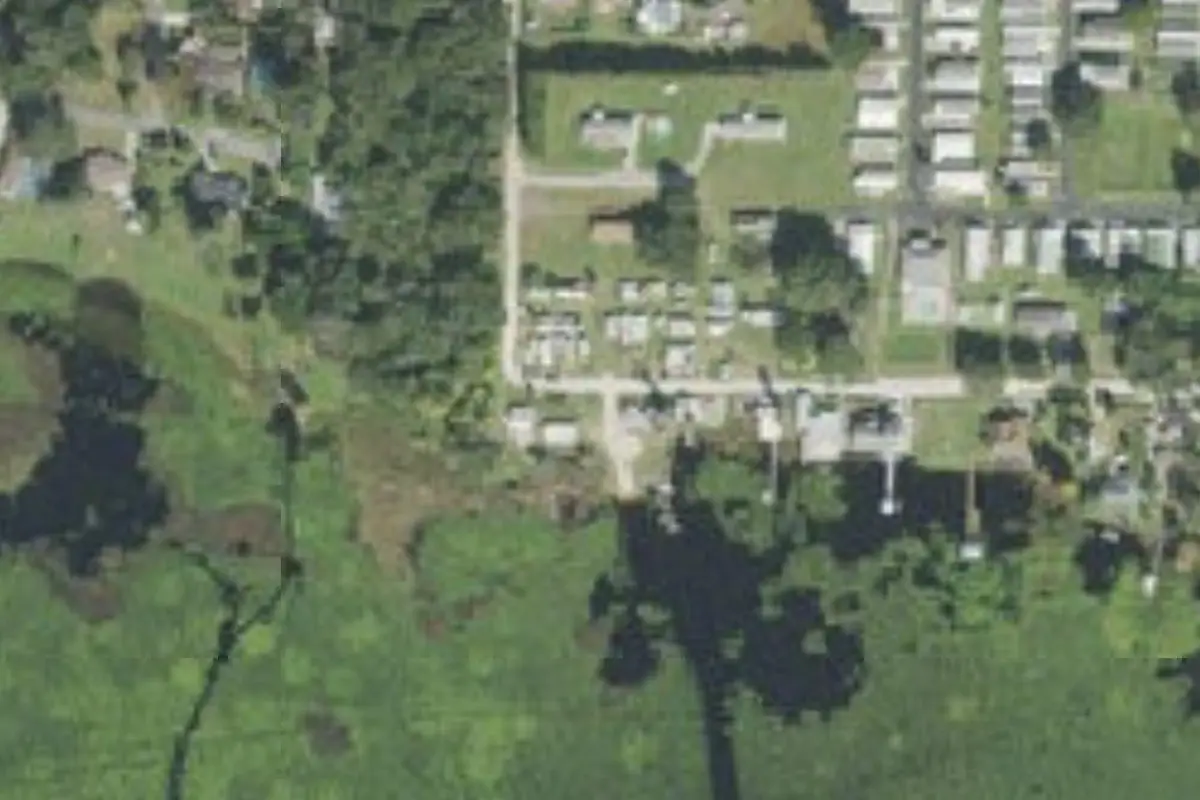 Aerial view of Lake Pasadena Fish Camp RV Park