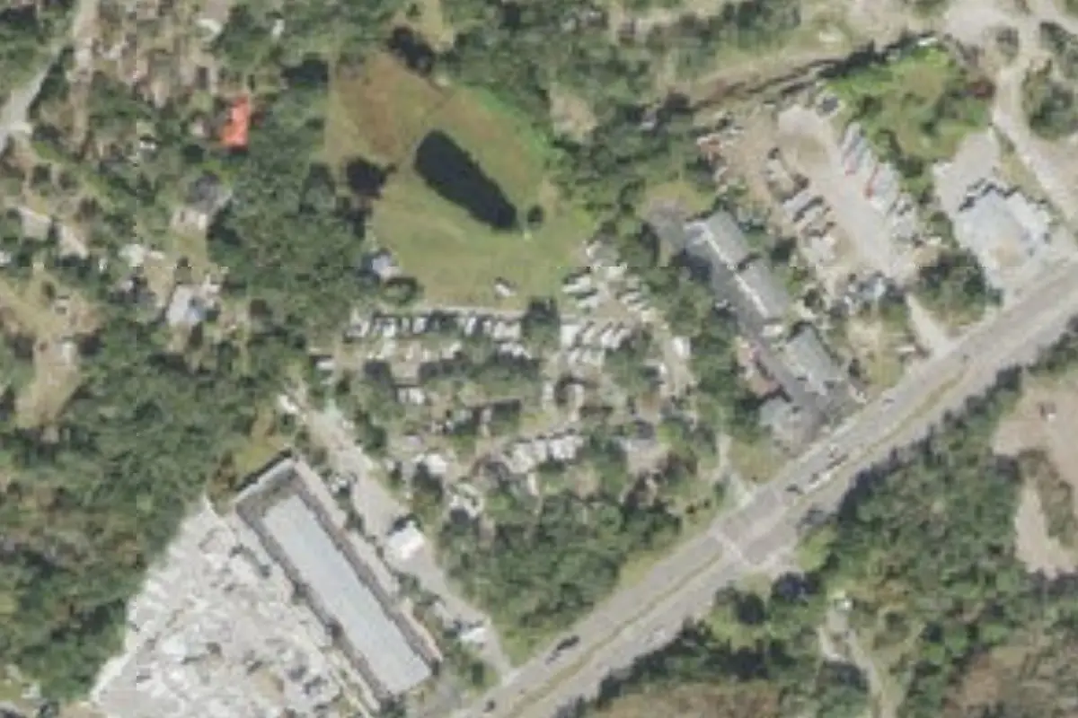 Aerial view of Lakewood Travel RV Park