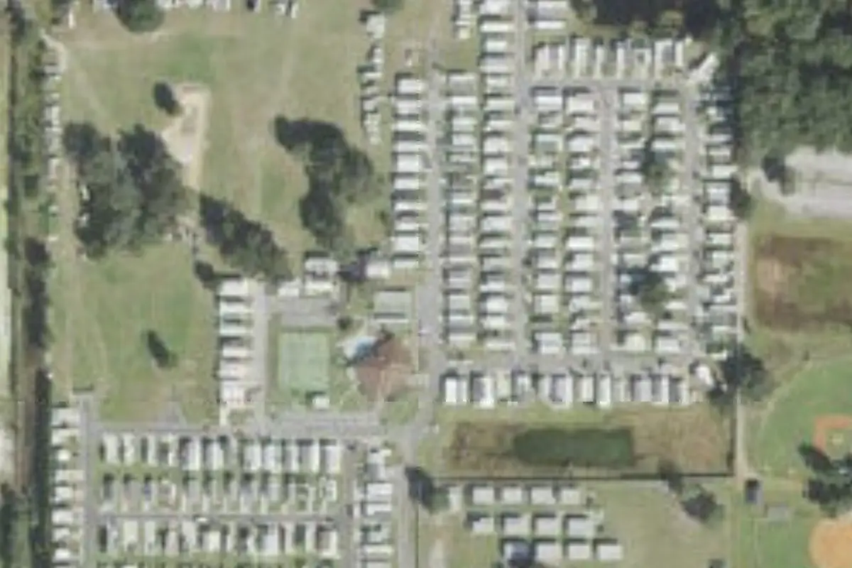 Aerial view of Majestic Oaks RV Community