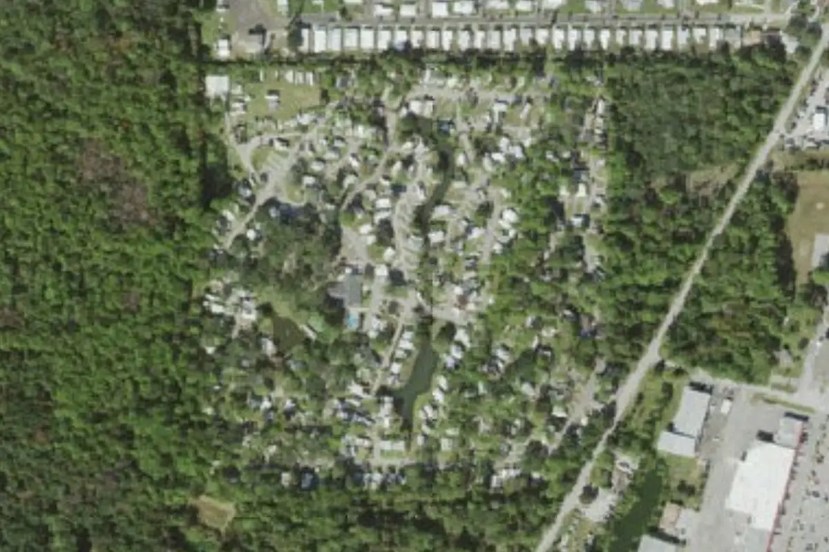 Aerial view of Oak Springs RV Resort