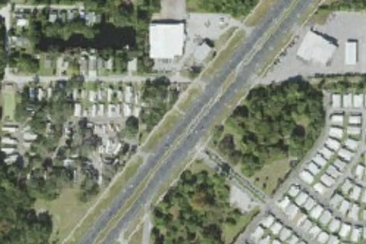 Aerial view of Shady Acres MHP and RV Park