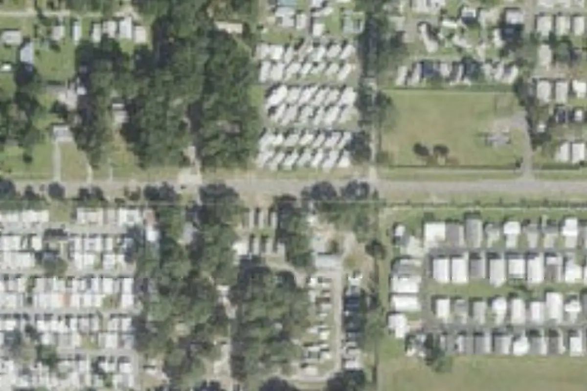 Aerial view of The Oaks RV Resort