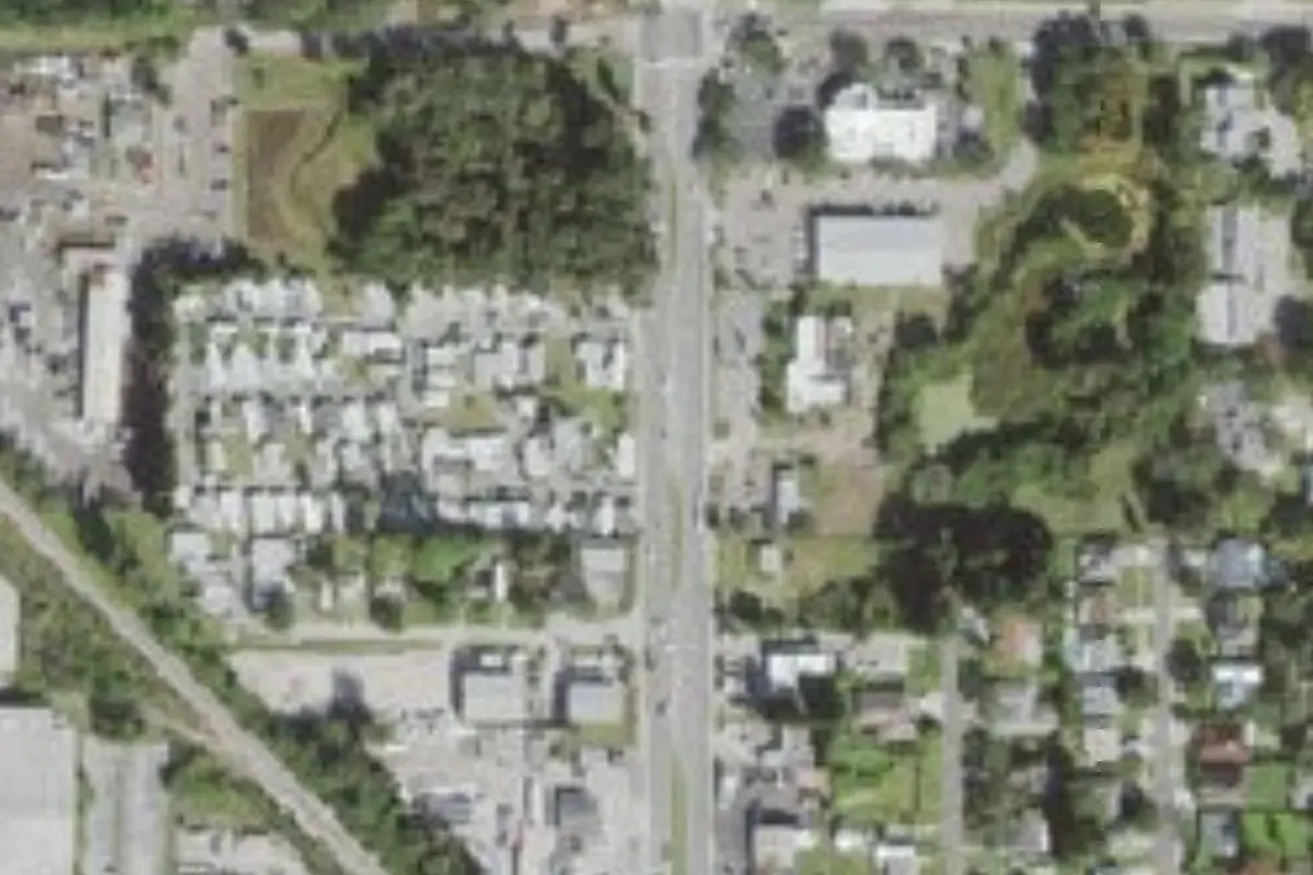 Aerial view of Palm Grove Village