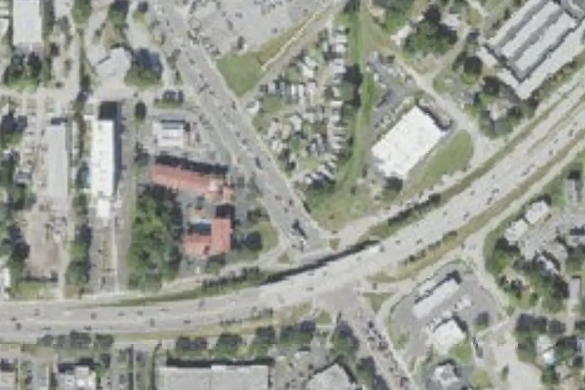 Aerial view of Pine Ridge Trailer Park