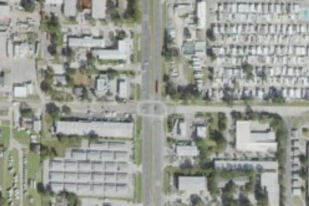 Aerial view of Rainbow Village Largo RV Community