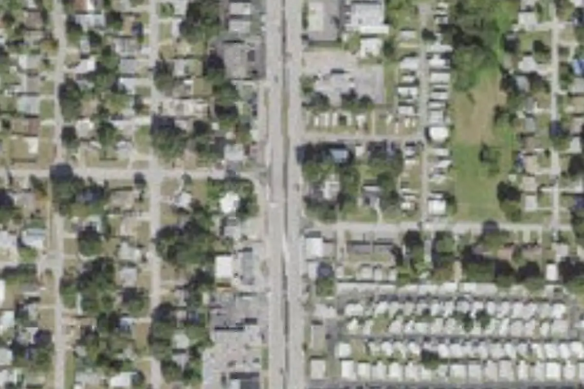 Aerial view of Richmar Mobile Home Park