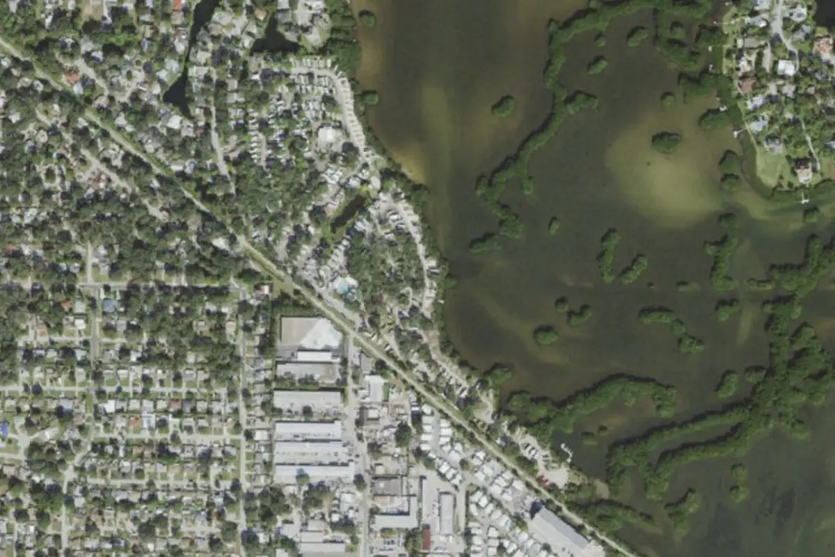 Aerial view of St. Petersburg / Madeira Beach KOA Holiday