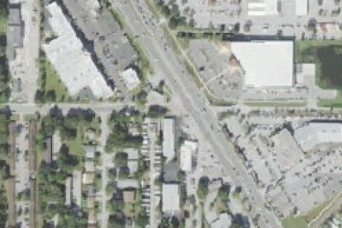 Aerial view of Sunny Rest Trailer Park