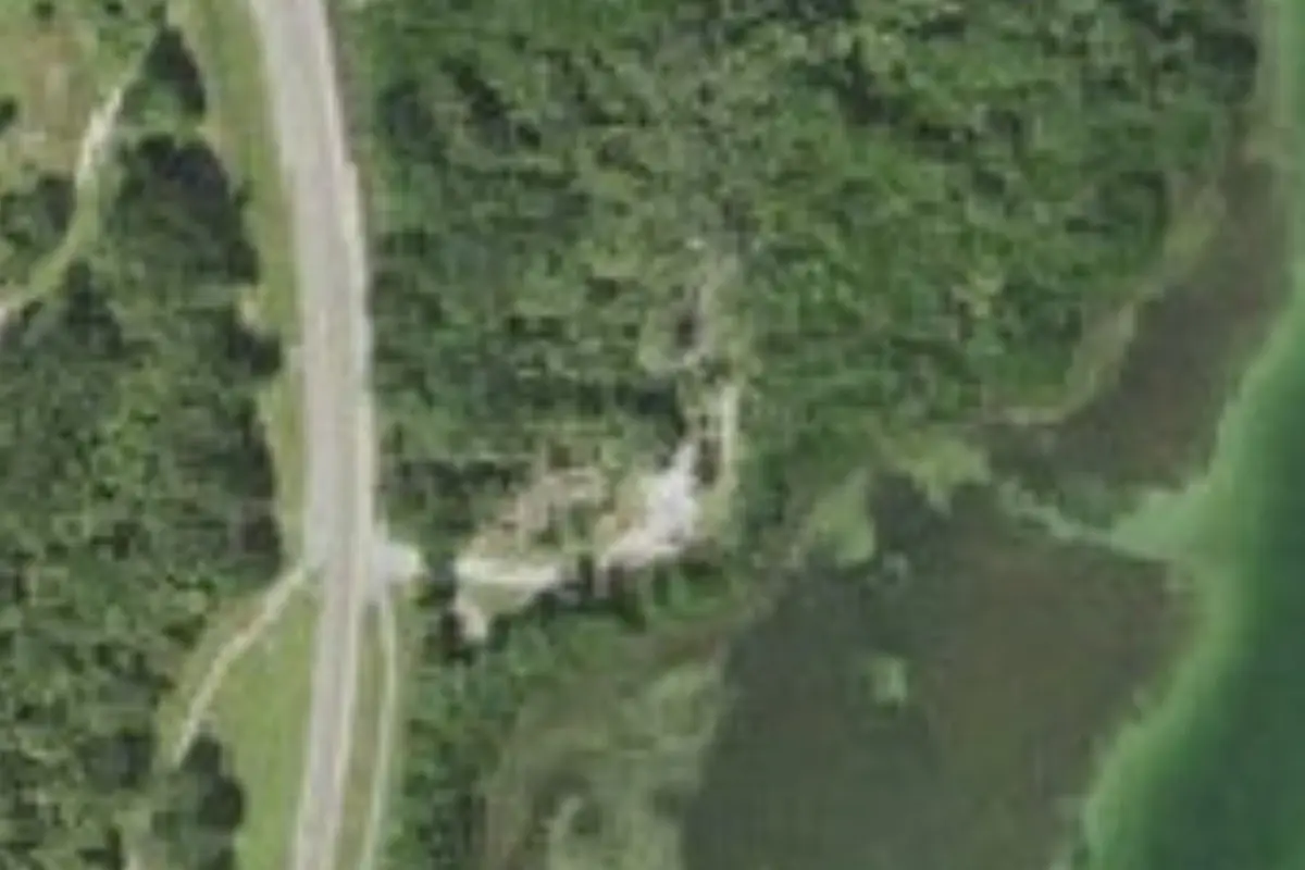 Aerial view of Primitive Youth Camping at Fort De Soto