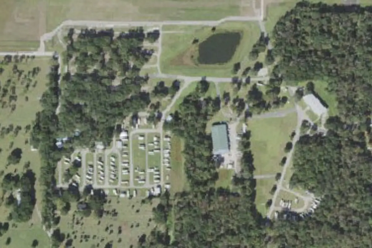 Aerial view of SUN 'n FUN Expo Campus camping (Duffy full hook-up area)