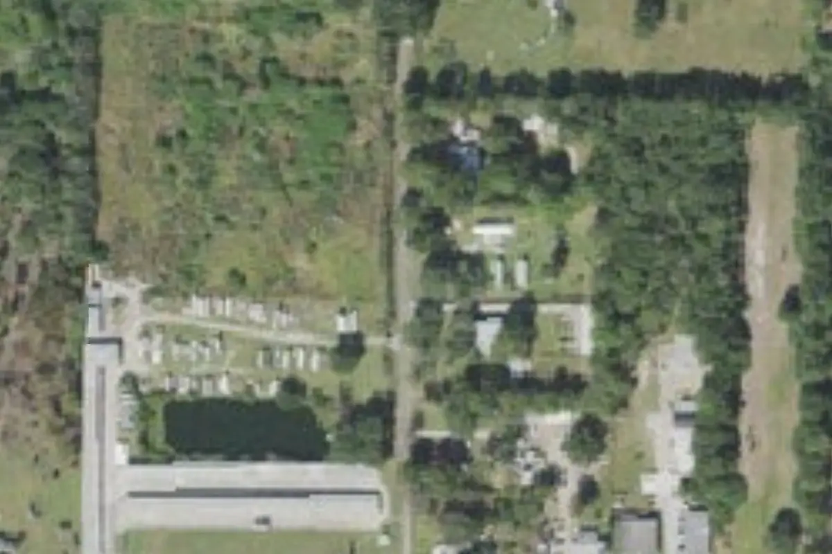 Aerial view of Ely's Mobile Home Park