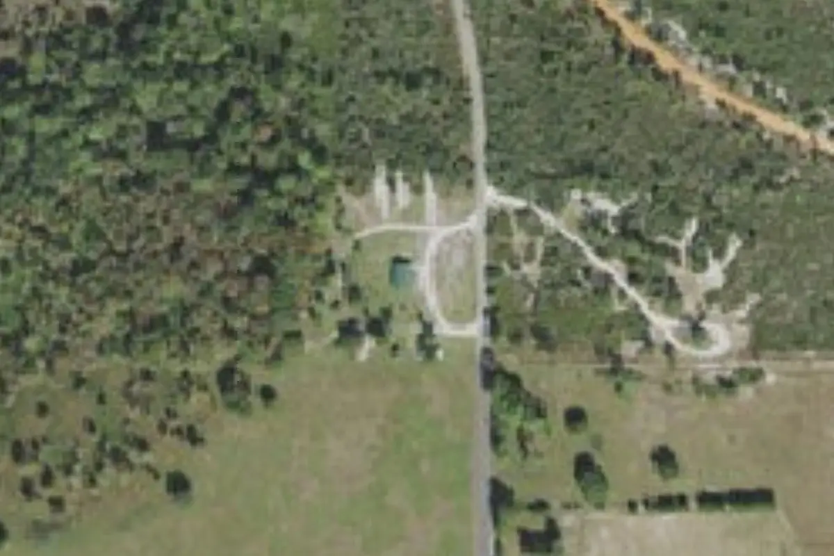 Aerial view of Livingston Creek Campground Lake Wales Ridge State Forest