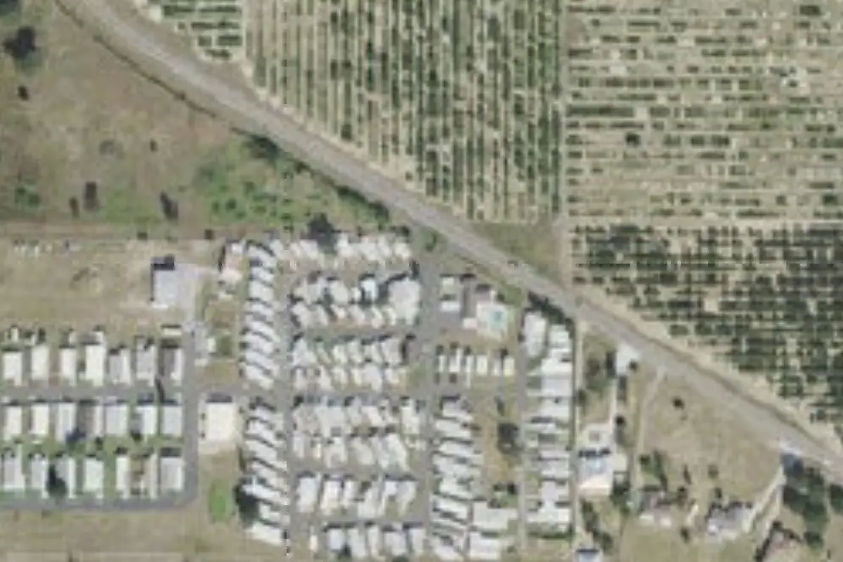 Aerial view of Parakeet Mobile Home Park
