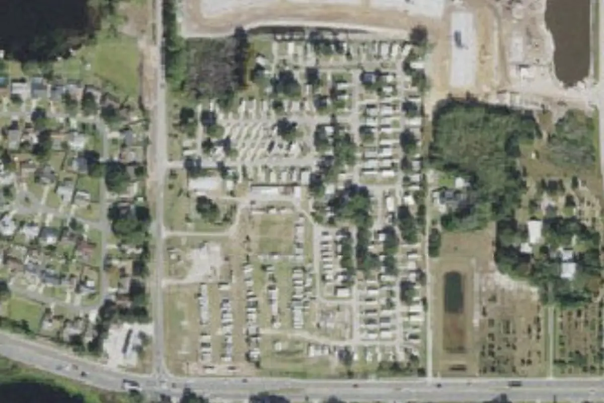 Aerial view of Rainbow Chase RV Resort