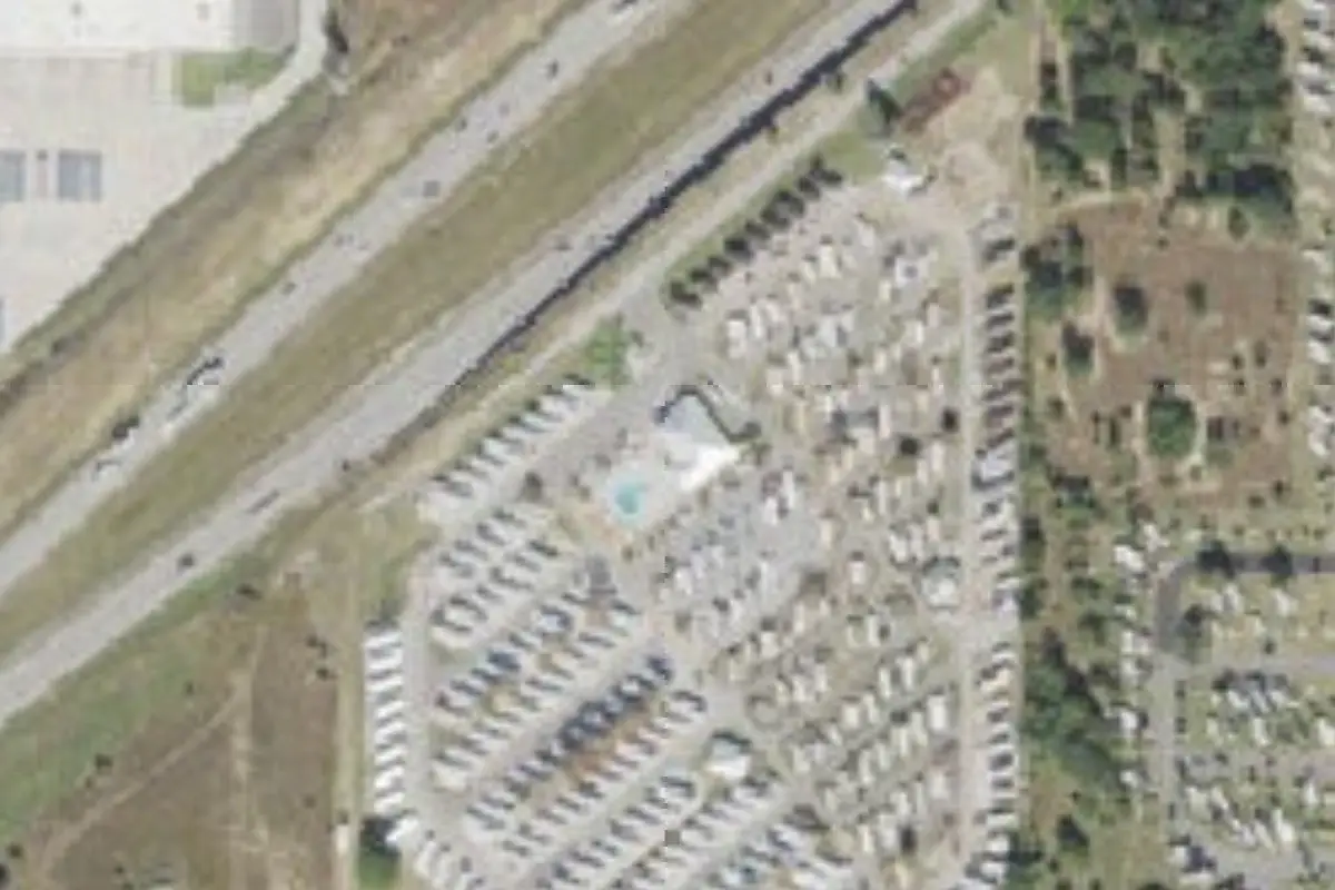 Aerial view of ThemeWorld RV Community