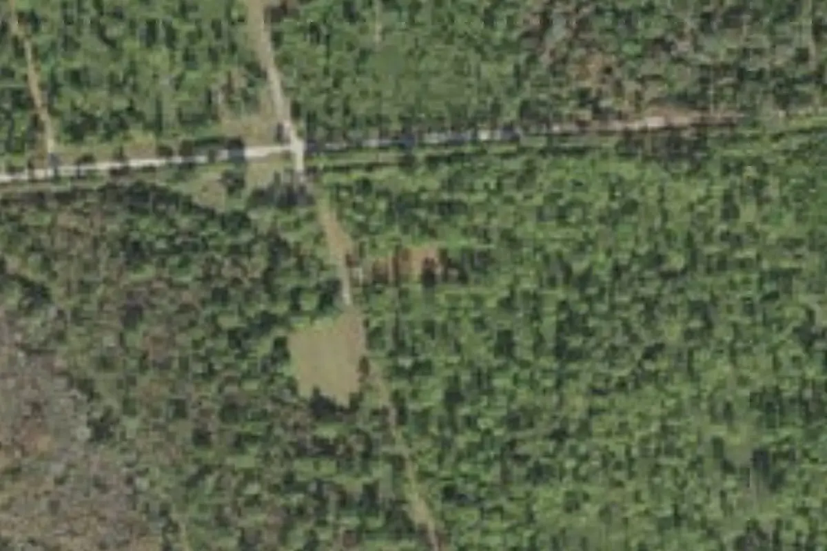 Aerial view of Dunns Creek Conservation Area campsites