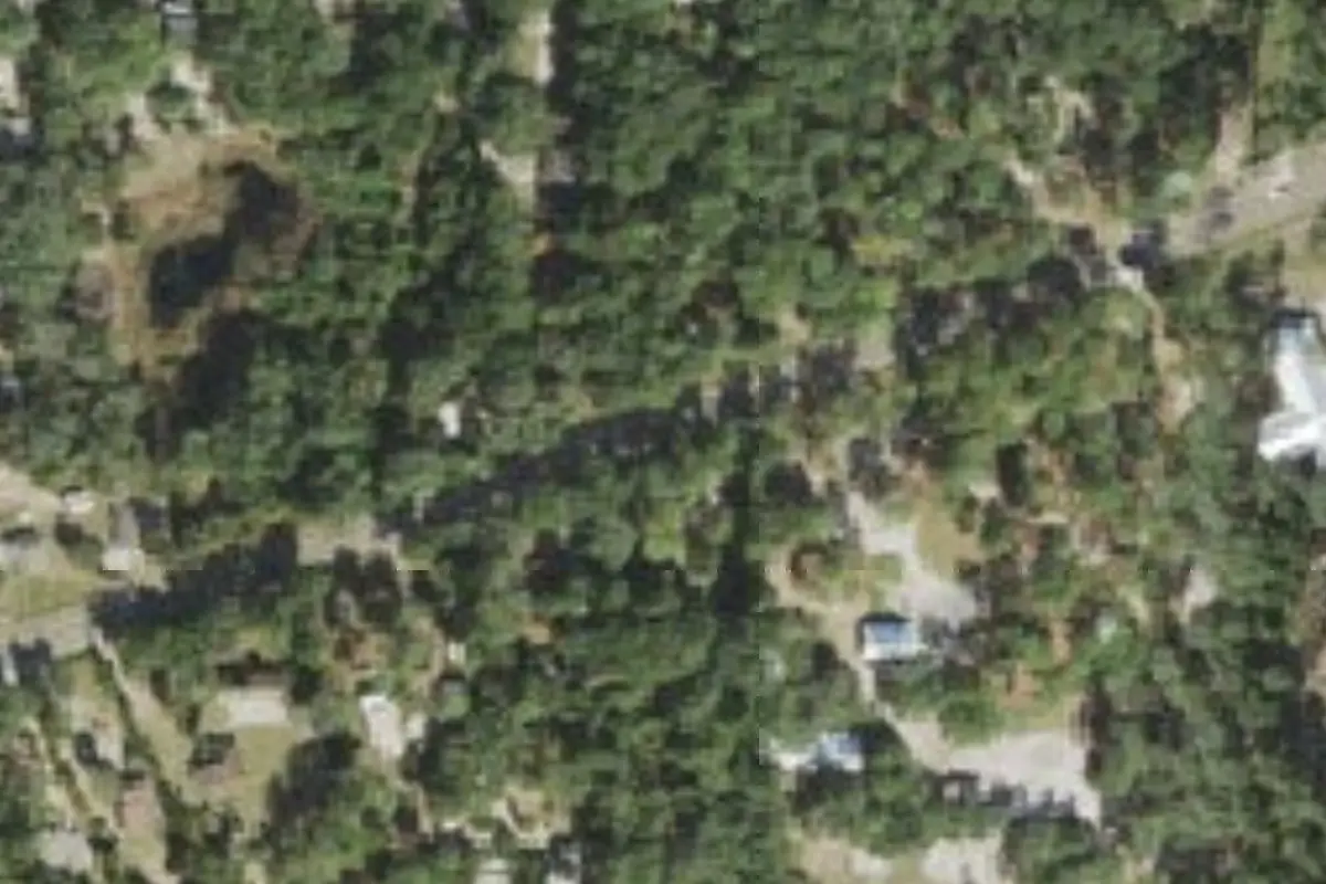 Aerial view of Lake Swan Camp