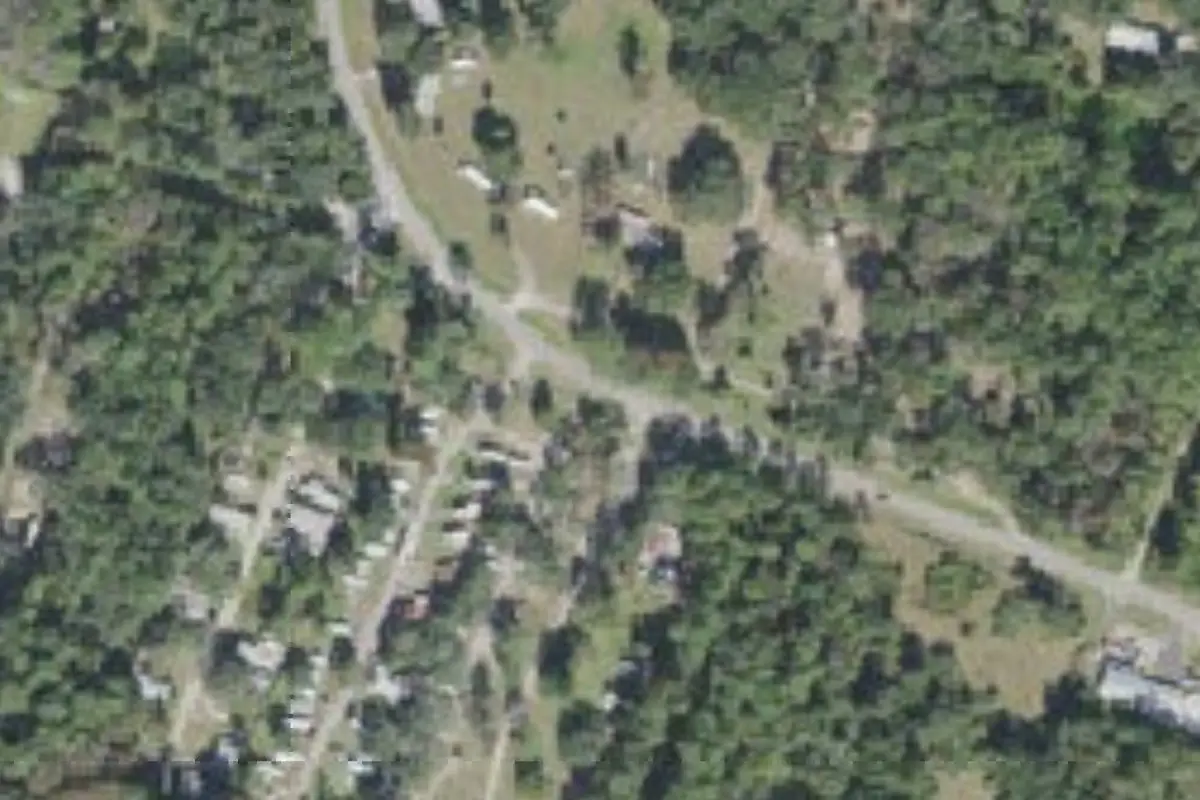Aerial view of River's Edge RV Park