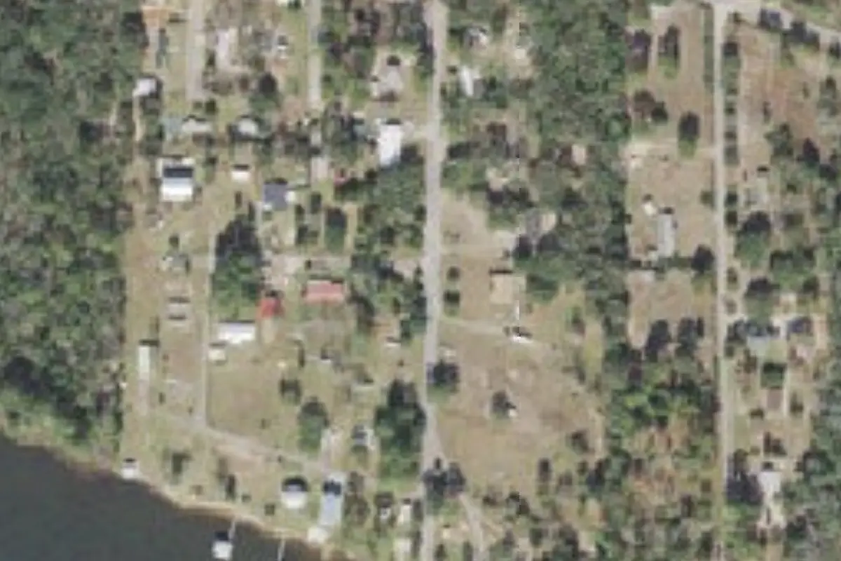 Aerial view of Blackwater Bay RV Park