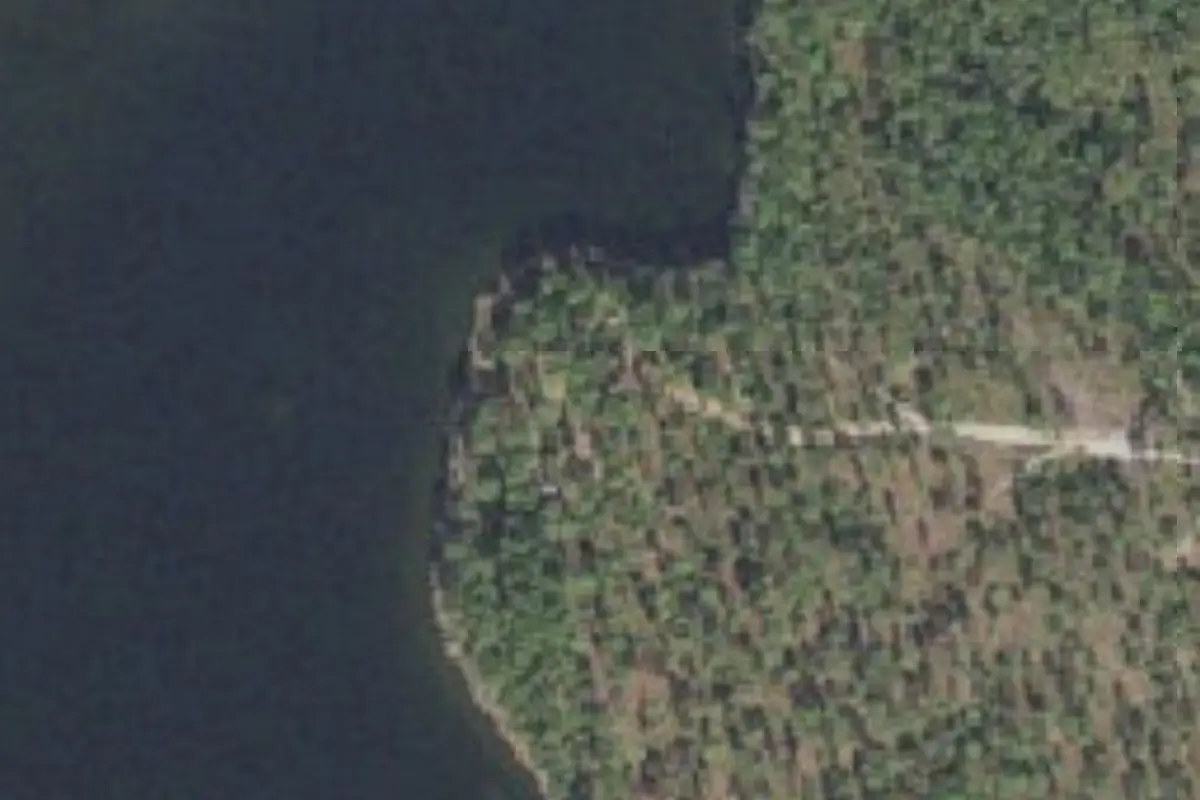 Aerial view of Blackwater River State Forest primitive campsites