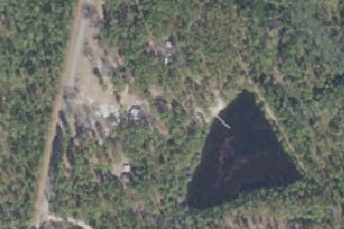 Aerial view of Camp Paquette Youth Group Camp Blackwater River State Forest