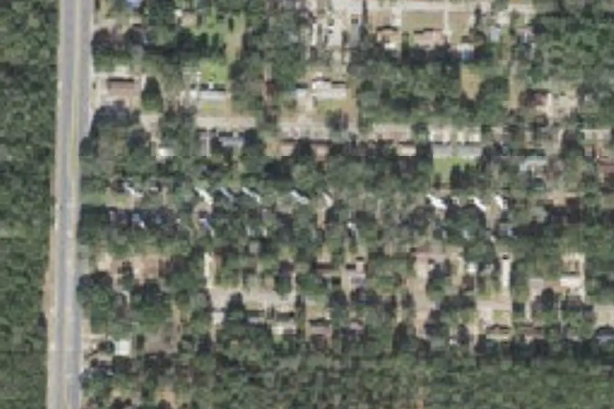 Aerial view of Cozy Cottages