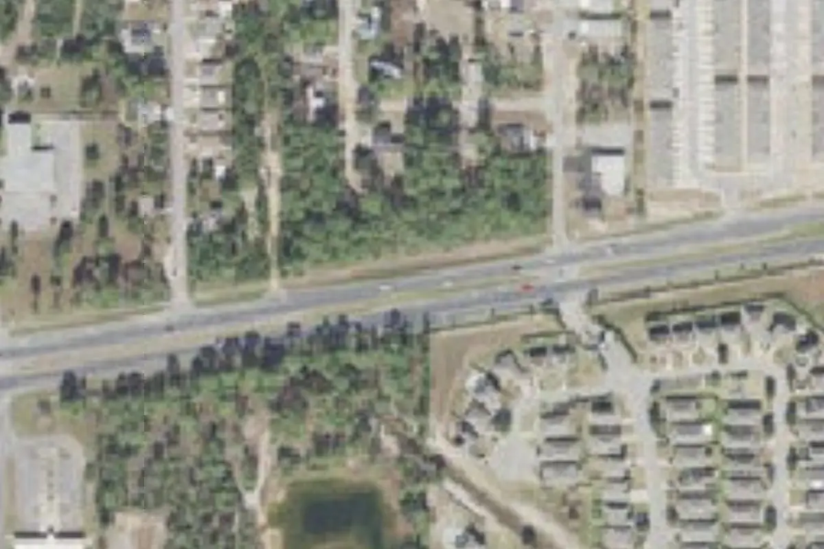 Aerial view of Gulf Breeze RV Park