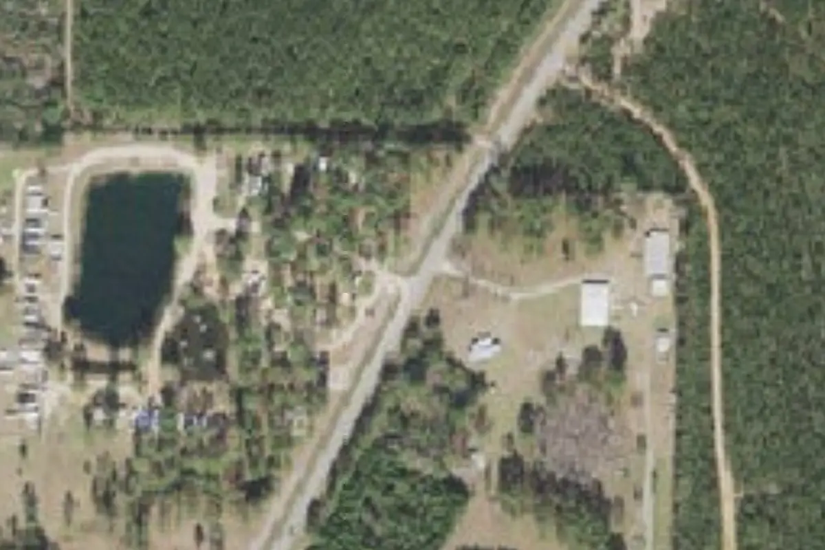 Aerial view of Lake Kristina Campground