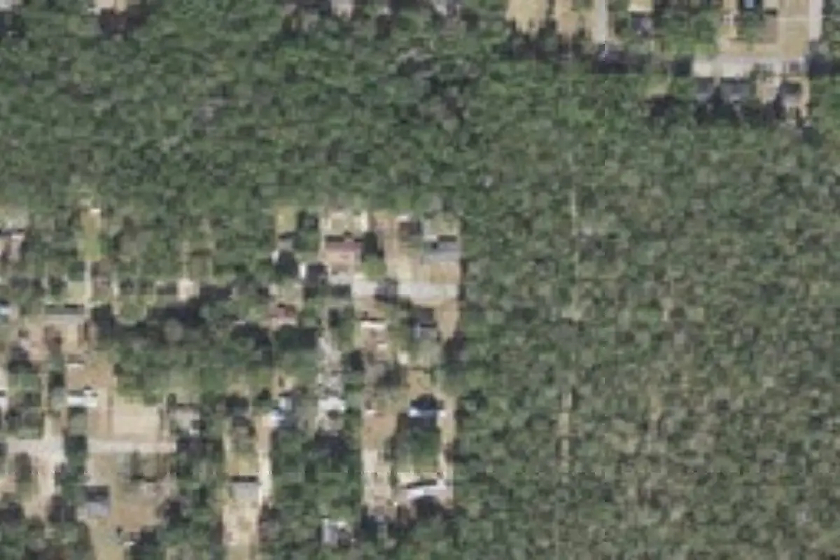 Aerial view of Wandering Oaks RV Park