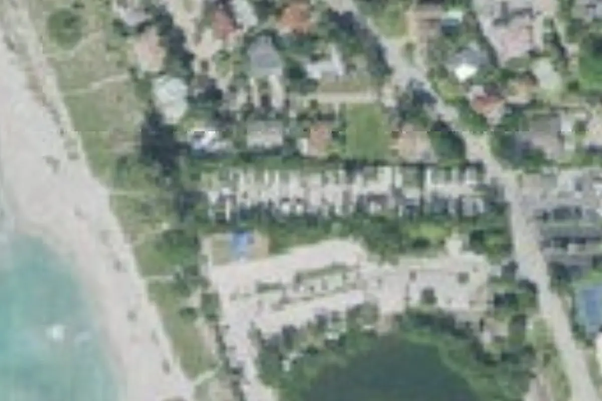 Aerial view of Turtle Beach Campground