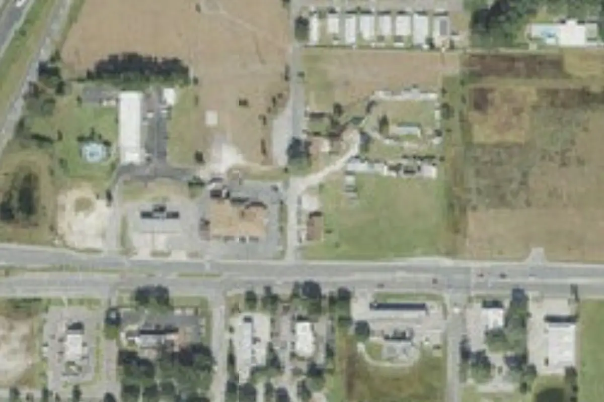 Aerial view of Red Oaks RV Community