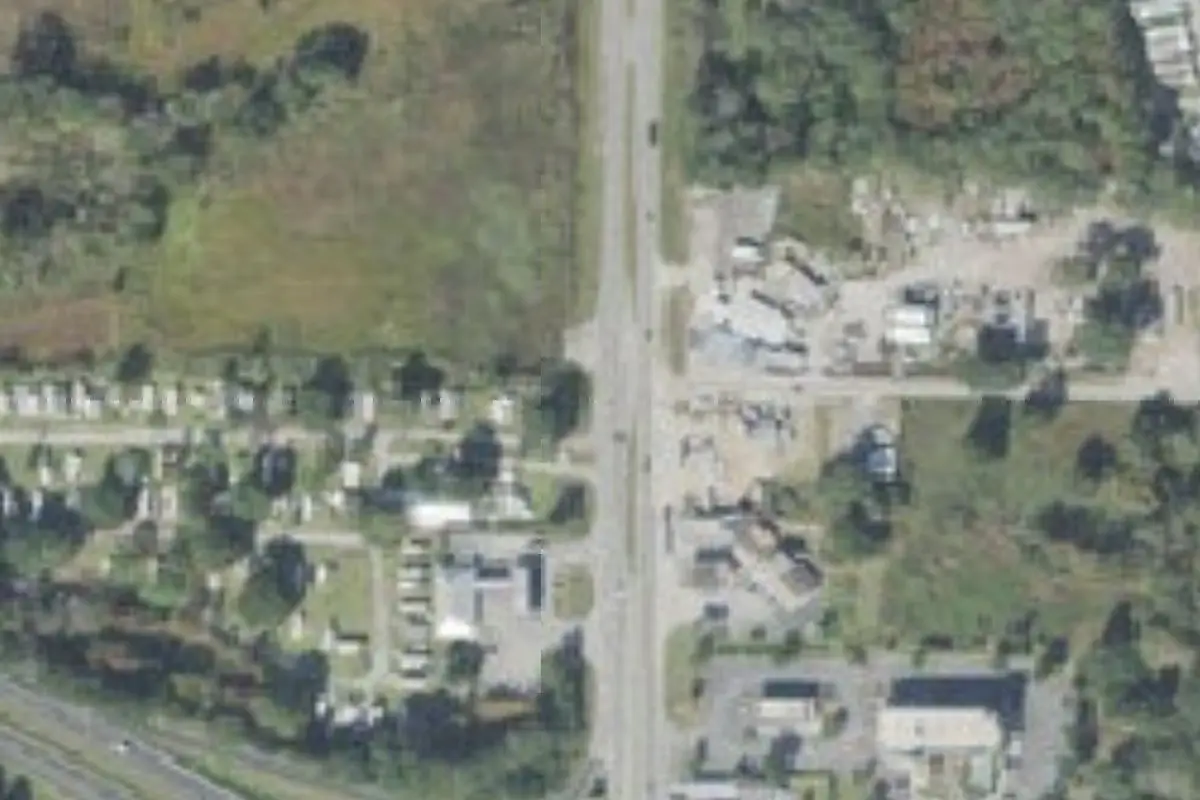 Aerial view of Villager RV Park