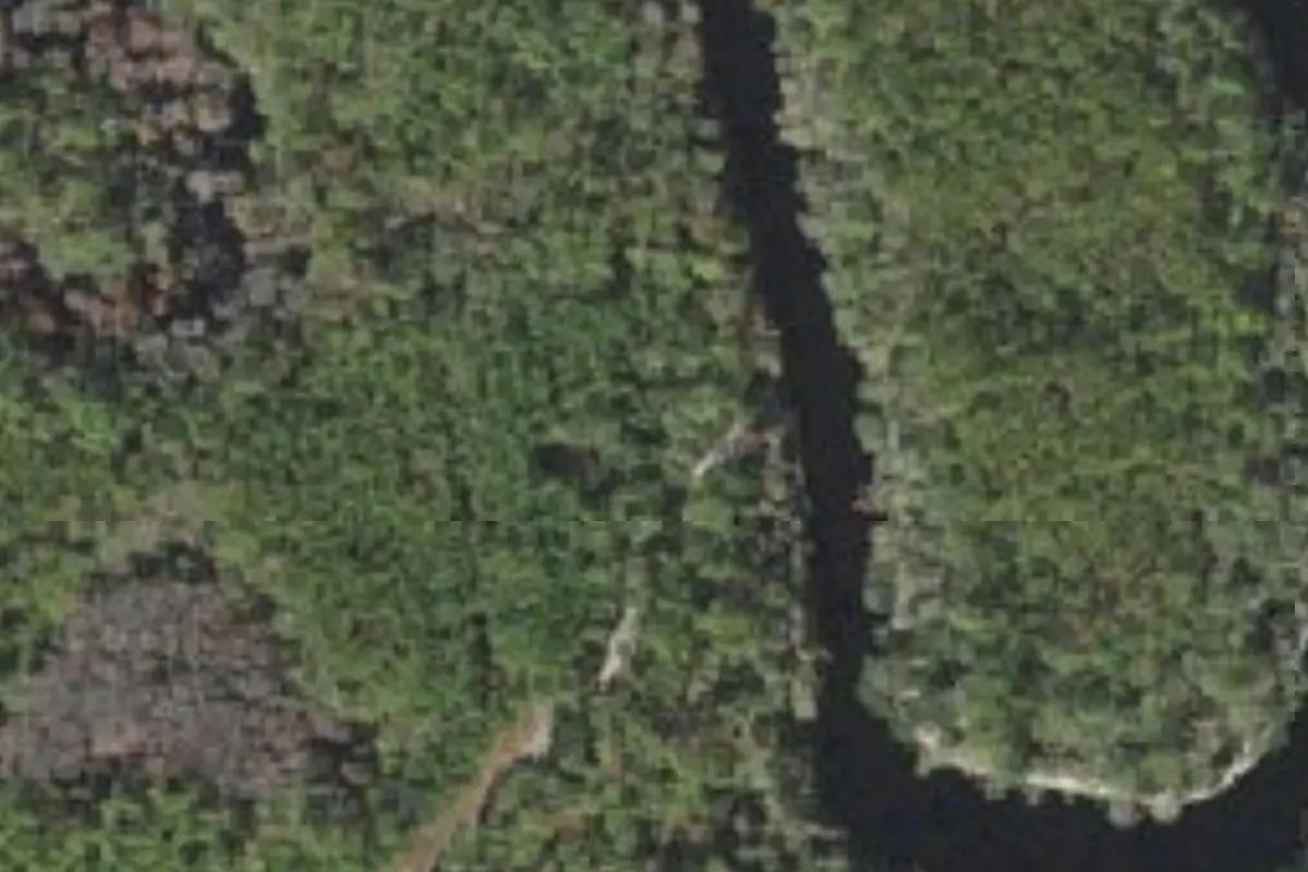 Aerial view of Woods Ferry River Camp
