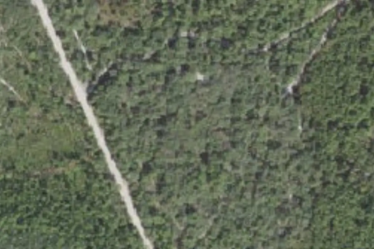 Aerial view of Bennett Field Campground, Tiger Bay State Forest