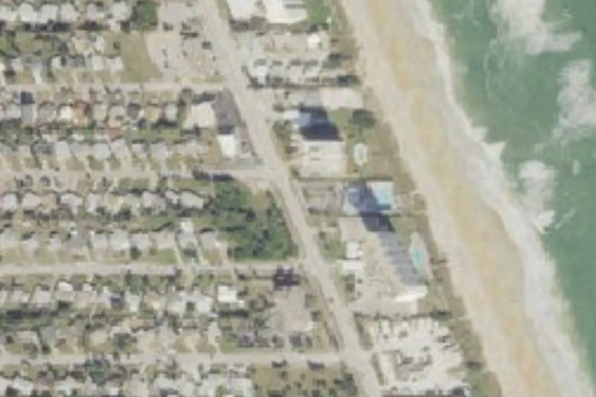 Aerial view of Coral Sands Inn and RV Resort