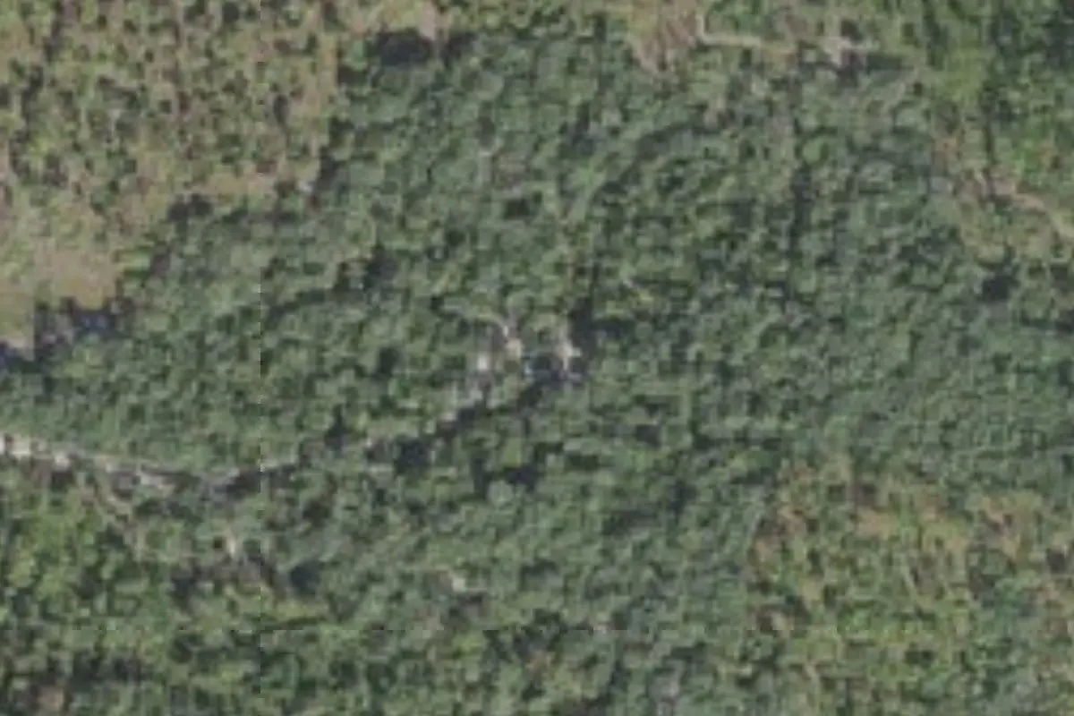 Aerial view of Crescent Lake Conservation Area campsites