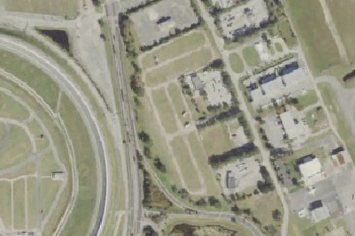 Aerial view of Daytona International Speedway RV Park - East