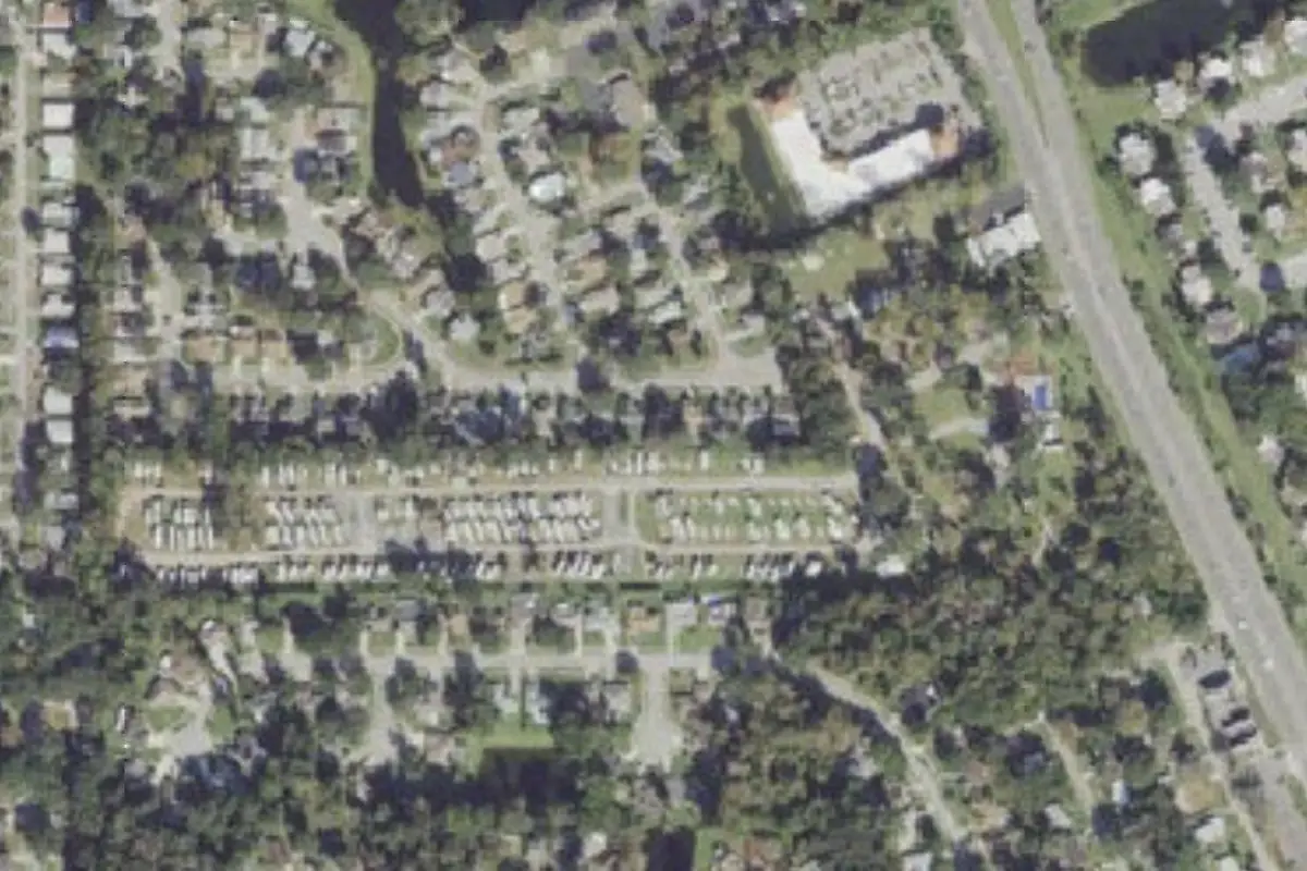 Aerial view of Daytona's Endless Summer Campground