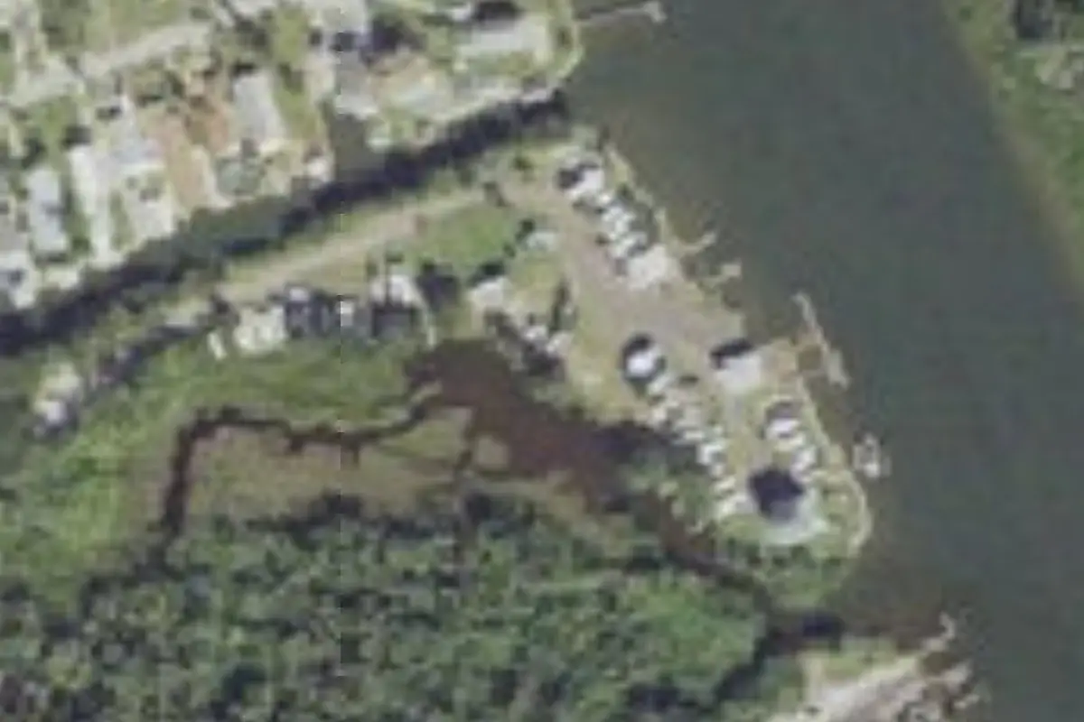 Aerial view of Indian Mound Fish Camp