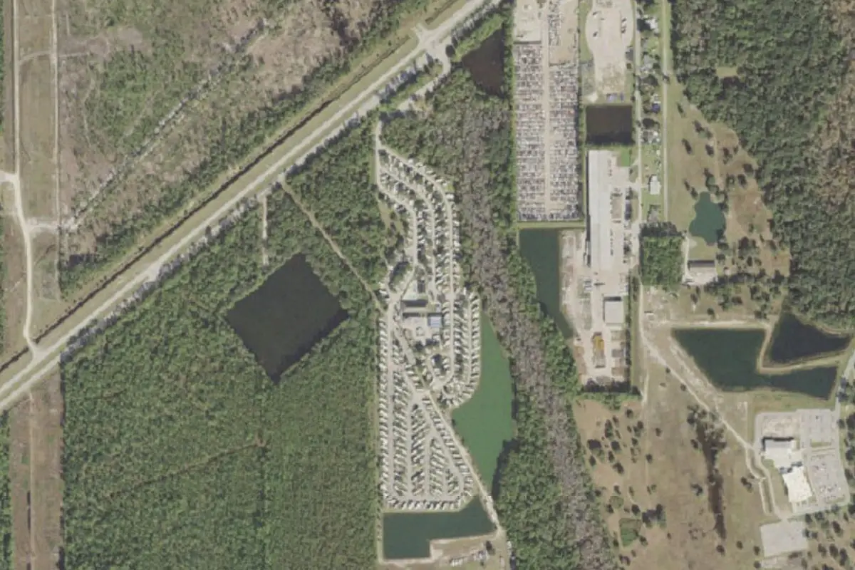 Aerial view of International RV Park Daytona