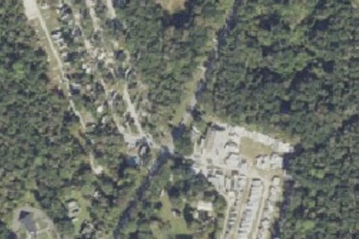 Aerial view of New Smyrna Beach RV Park and Campground