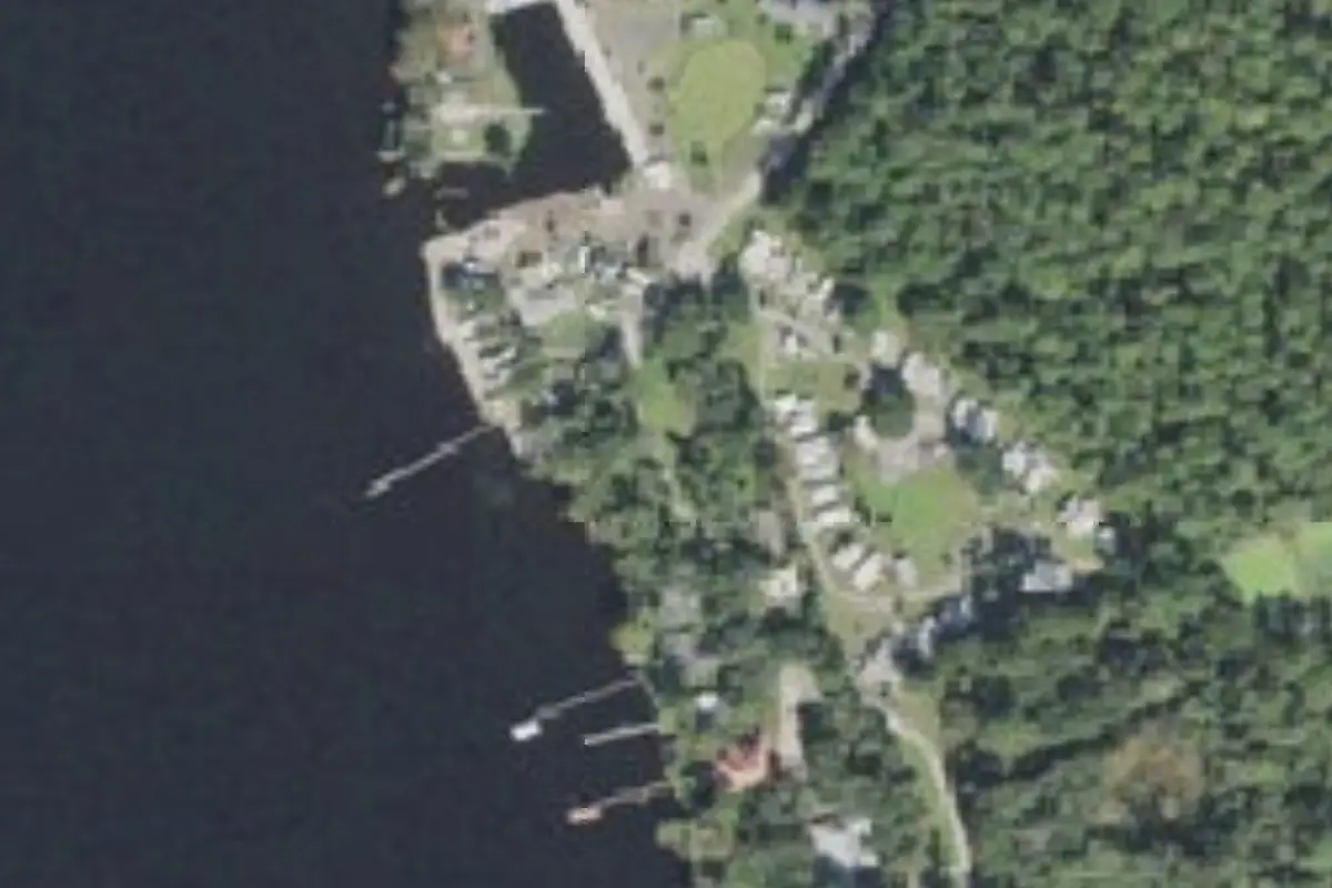 Aerial view of Stoughton's Pine Island