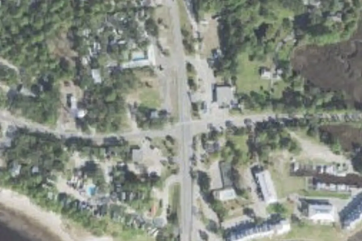 Aerial view of The Oaks RV Resort and Motel