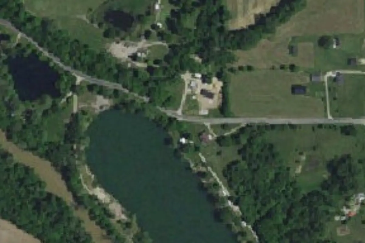 Aerial view of Blue Water Lake
