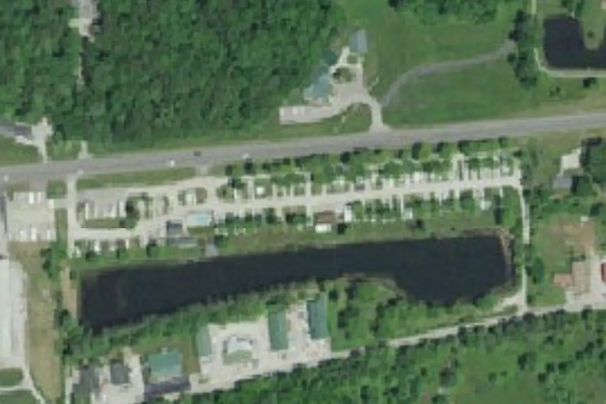 Aerial view of Friends of Mine Campground